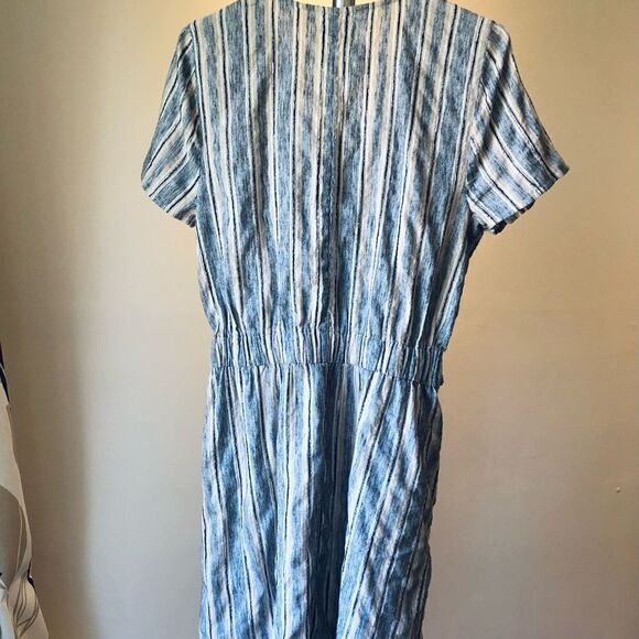 SUSINA Dress in grey, pink, black stripes /‎ Sz M - Picture 6 of 8